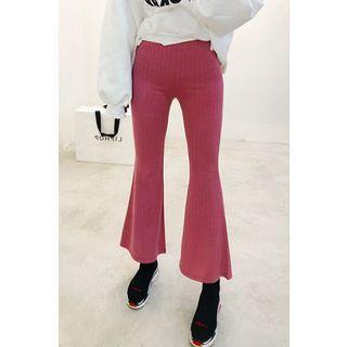 Striped Boot-cut Pants