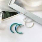 Plain Resin Open Hoop Earring