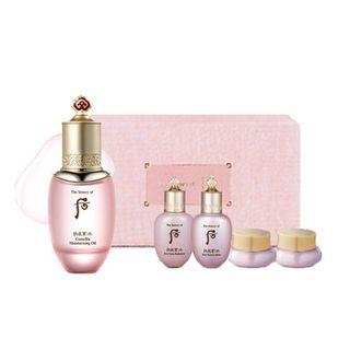The History Of Whoo - Gongjinhyang Soo Camellia Moisturizing Oil Special Set: Moisturizing Oil 50ml + Soo Yeon Balancer 20ml + Lotion 20ml + Cream 4ml + Jin Cream 4ml