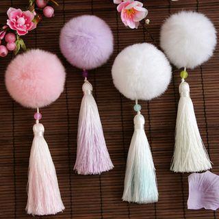 Pompom Tasseled Barrette