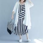 Color-block Striped Sleeveless Dress