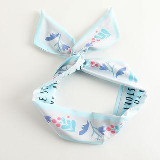 Flamingo Print Lettering Bow Headband