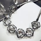 Caged Crystal Statement Necklace