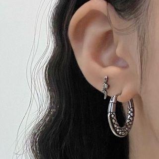 Engraved Hoop Earring