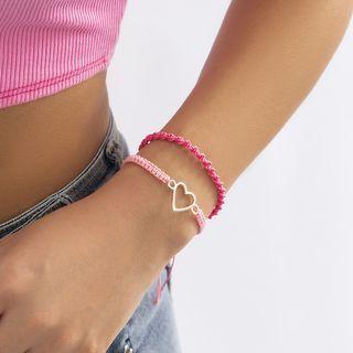 Heart / Braided String Bracelet (various Designs)
