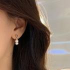 Freshwater Pearl Alloy Dangle Earring 1 Pair - White - One Size