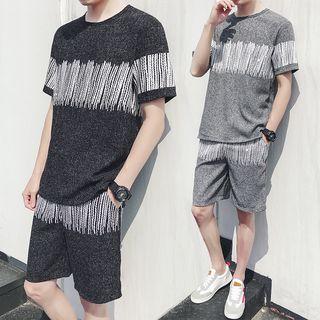 Set: Patterned Short Sleeve T-shirt + Shorts