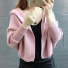 Open-front Hooded Knit Jacket