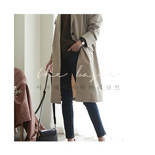 Single-breasted Flap-detail Trench Coat