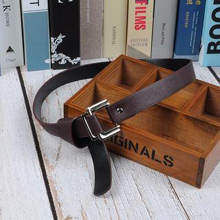 Faux Leather Belt Black - 100cm