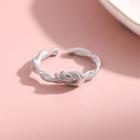 Knotted Open Ring 1 Pc - Silver - One Size