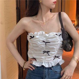 Ribbon Tube Top White - One Size