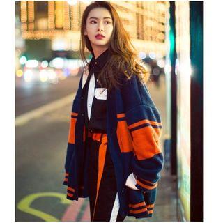 Contrast Panel Cardigan As Shown In Figure - One Size