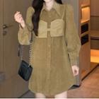 Long-sleeve Shirt Dress / Camisole Top