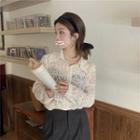 Lace Blouse Beige - One Size