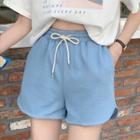 Drawstring Wide Leg Sweatshorts