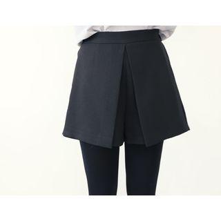 Band-waist Flap-front Shorts