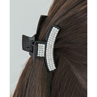 Rhinestone Pav  Hair Claw Black - One Size