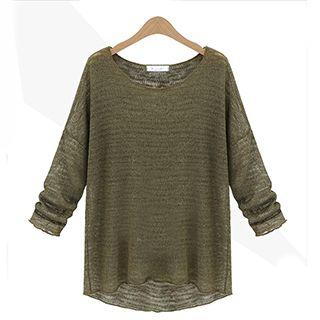 Long-sleeve Loose-fit Knit Top