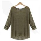 Long-sleeve Loose-fit Knit Top