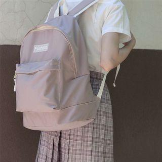Applique Lightweight Backpack Mauve Purple - One Size