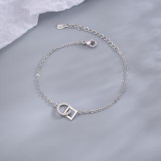 Geometric Pendant Sterling Silver Bracelet Silver - One Size