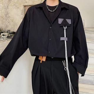 Long-sleeve Strappy Shirt