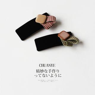 Houndstooth Panel Hair Clip