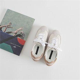 Stitched Genuine-leather Sneakers