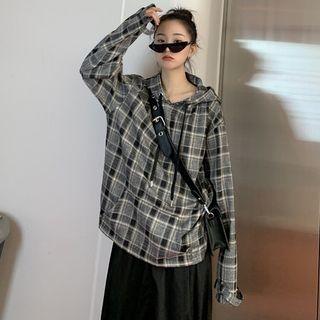 Checker Hooded Sweatshirt