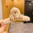Cartoon Fluffy Hair Claw 01 - Khaki - One Size
