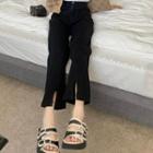 Slit Hem Bootcut Jeans