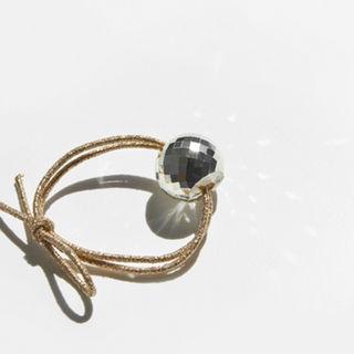 Faceted Ball Elastic Hair Tie