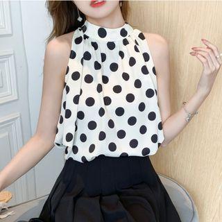 Halter Dotted Blouse