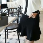 Ruffle-hem Mini A-line Skirt