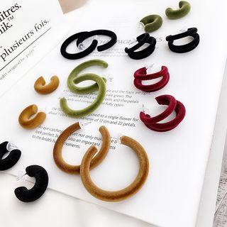 Flannel Open Hoop Earring (various Designs)