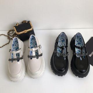 Chain Platform T-bar Shoes