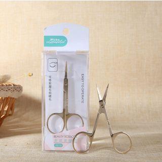 Stainless Steel Eyebrow Scissors Dark Silver - One Size