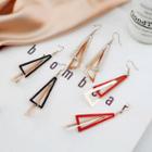 Stainless Steel Triangle Fringed Earring