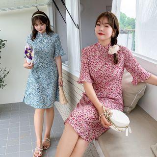 Floral Print Slim-fit Dress