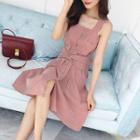 Plaid Wide-strap A-line Dress