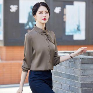Ribbon Blouse / Mini Pencil Skirt