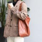 Faux Leather Shopping Bag