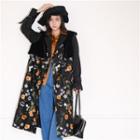 Floral Panel Trench Coat