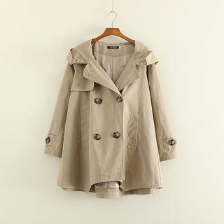 Double Breasted Hooded Jacket