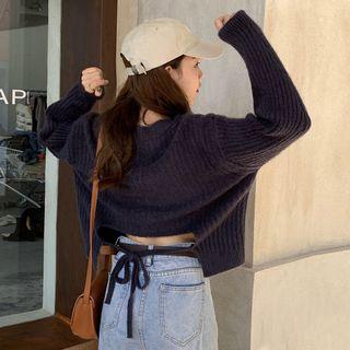 Tie Back V-neck Sweater