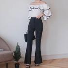 Off-shoulder Layered Top / Wide-leg Pants