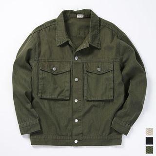 Flap-pocket Boxy Jacket