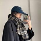 Plaid Scarf As Show As Figue - One Size