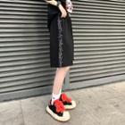Elastic Waist Printed Wide-leg Shorts